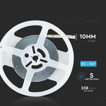 Cena par 1m_18W/m(2430Lm/m) 0.75A/m LED Lente, V-TAC, ūdensnedroša IP20, 24V, silti balta gaisma 3000K