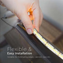 Цена на светодиодную ленту 1м18Вт/м(2430Лм/м) 0,75А/м, V-TAC, водонепроницаемость IP20, 24В, нейтральный белый свет 4000К