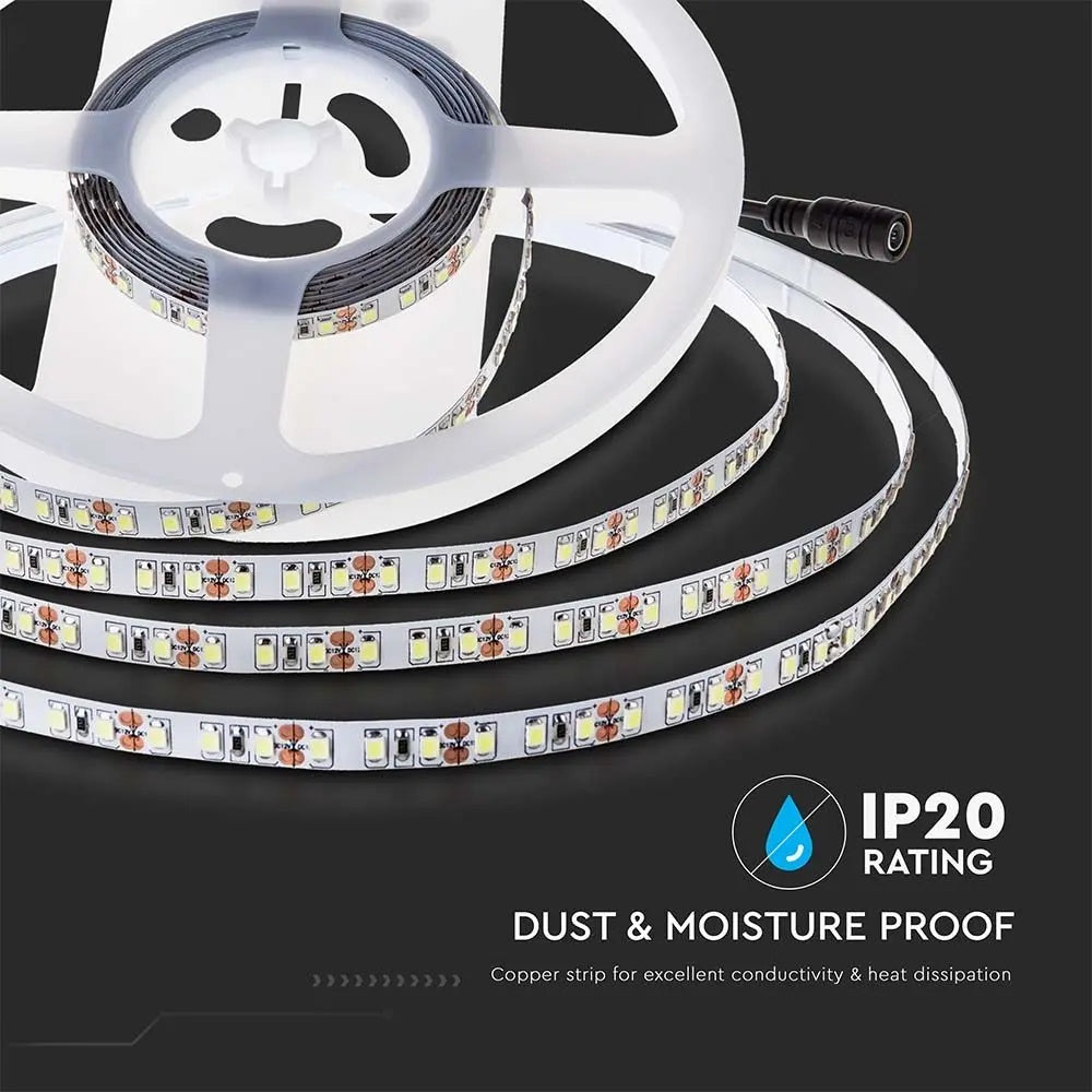Price for 1m_8W/m(750Lm/m) 0.31A/m LED Tape, V-TAC, waterproof IP20, 24V, warm white light 3000K