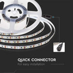 Cena par 1m_7.5W/m(750Lm/m) 0.31A/m LED Lente, V-TAC, ūdensnedroša IP20, 24V, neitrāli balta gaisma 4000K
