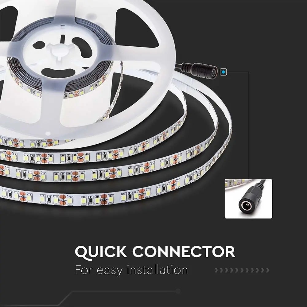 Cena par 1m_7.5W/m(750Lm/m) 0.31A/m LED Lente, V-TAC, ūdensnedroša IP20, 24V, neitrāli balta gaisma 4000K