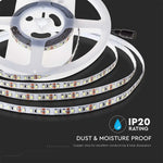 Cena par 1m_7.5W/m(750Lm/m) 0.31A/m LED Lente, V-TAC, ūdensnedroša IP20, 24V, neitrāli balta gaisma 4000K