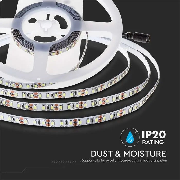 Hind 1m_8W/m(750Lm/m) 0.31A/m 120 LED lint, V-TAC, veekindel IP20, 24V, külmvalge valgus 6500K