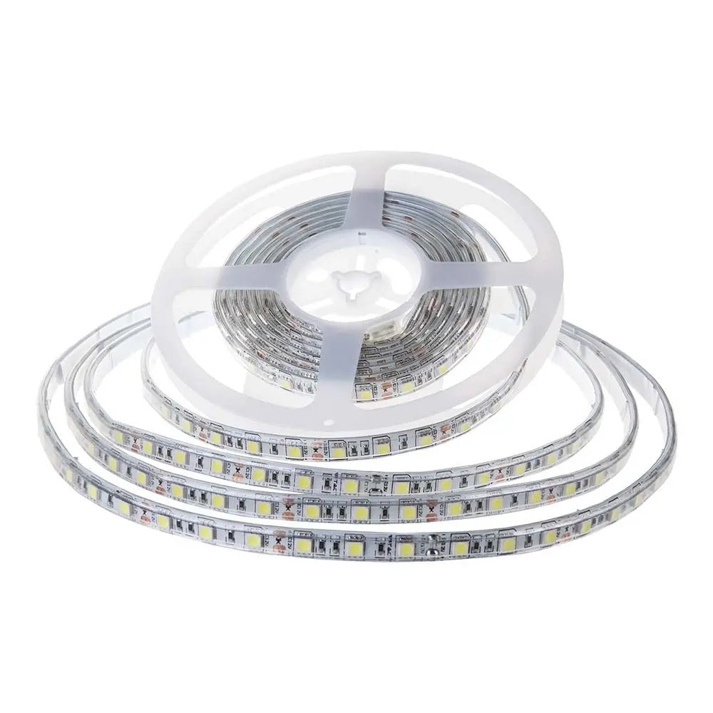 Cena par 10m_7.5W/m(750Lm/m) 0.31A/m LED Lente, V-TAC, ūdensdroša IP65, 24V, neitrāli balta gaisma 4000K
