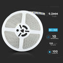 Cena par 10m_8W/m(750Lm/m) 0.31A/m LED Lente, V-TAC, ūdensdroša IP65, 24V, neitrāli balta gaisma 4000K