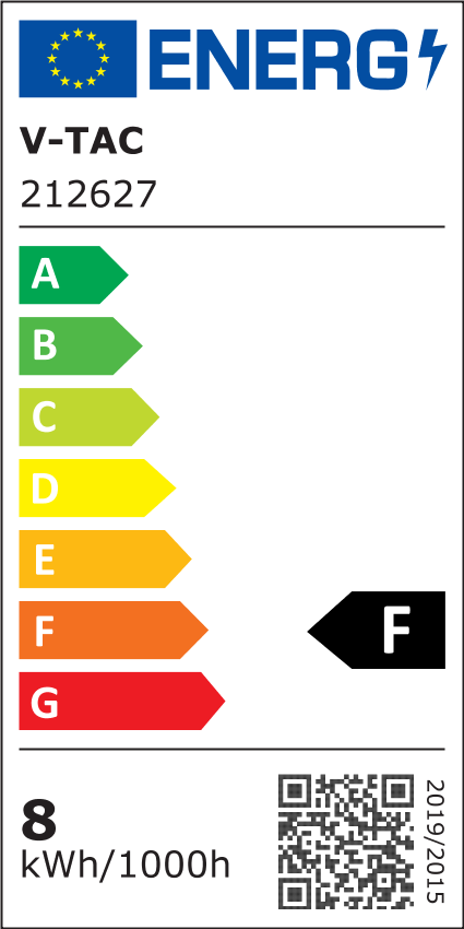 Cena par 10m_8W/m(750Lm/m) 0.31A/m LED Lente, V-TAC, ūdensdroša IP65, 24V, auksti balta gaisma 6400K