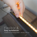 Price for 1m_10W/m(960Lm/m) 0.42A/m 421 LED Tape, V-TAC, waterproof IP20, 24V, warm white light 3000K