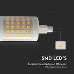 R7S 7W(700Lm) LED Spuldze, V-TAC, IP20, silti balta gaisma 3000K
