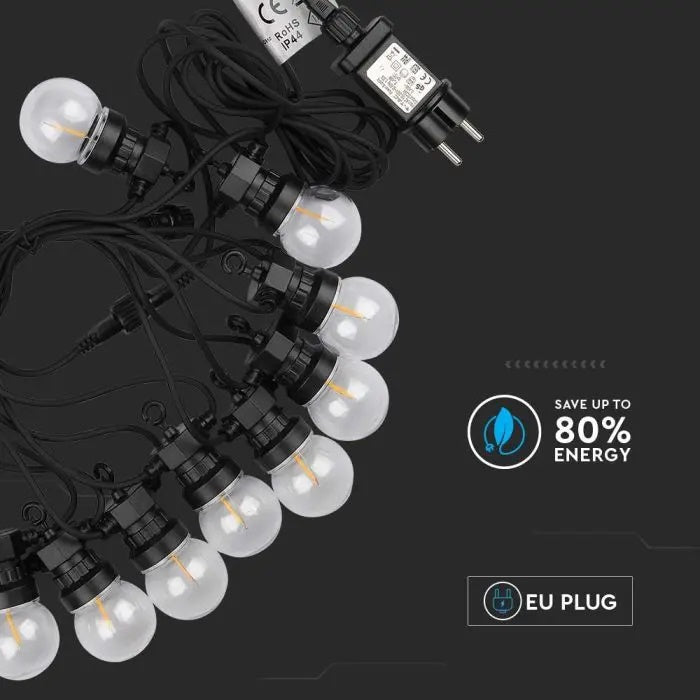 5m LED valgusvihik 10 pirniga iga 50cm tagant 0.4W/pirn (550Lm), V-TAC, IP44, 270°, soe valge valgus 3000K