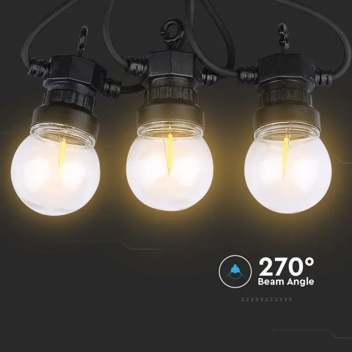 5m LED valgusvihik 10 pirniga iga 50cm tagant 0.4W/pirn (550Lm), V-TAC, IP44, 270°, soe valge valgus 3000K
