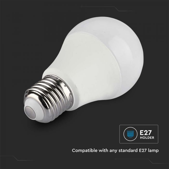 E27 11W(1055Lm) LED SMART Spuldze A60, V-TAC, saderīga ar Amazon Alexa un Google Home aplikācijām, RGB+WW+CW