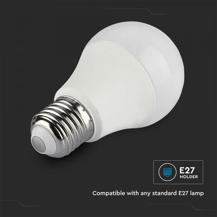 E27 11W(1055Lm) LED SMART Bulb A60, V-TAC, compatible with Amazon Alexa and Google Home applications, RGB+WW+CW