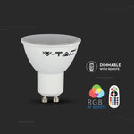 GU10 5.5W(420Lm) Bulb, with RF, V-TAC,IP20, RGB+3000K