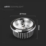 AR111 20W(1800) LED-lampa med reflektor och variabel spridningsvinkel 40-20°, IP20, kallvit 6400K