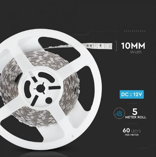 Цена на 1m_10.8W(1000Lm) светодиодная лента, 60 диодов, водонепроницаемая, IP20, V-TAC, КРАСНЫЙ свет