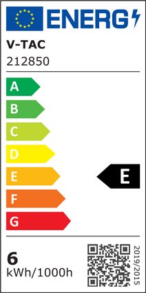 E14 6W(800Lm) LED Bulb Filament, candle shape, V-TAC, IP20, cold white light 6500K