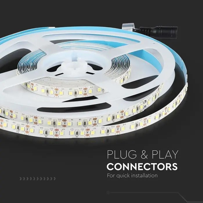 Price for 1m_12W/m(1320Lm/m) LED Tape, SMD2835, 0.5A/m, V-TAC SAMSUNG, waterproof IP20, 12V, neutral white light 4000K