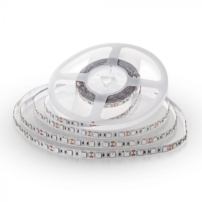 Cena par 1m_9W/m(1000Lm) LED Lente, 60 diodes, SMD5050, ūdensnedroša IP20, V-TAC, ZILA gaisma