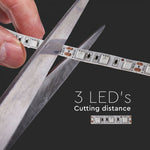 Cena par 1m_11W/m(1000Lm) LED Lente, 60 diodes, SMD5050, ūdensnedroša IP20, V-TAC, ZILA gaisma