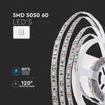 Cena par 1m_11W/m(1000Lm) LED Lente, 60 diodes, SMD5050, ūdensnedroša IP20, V-TAC, ZILA gaisma