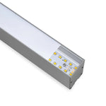 119,4cm_40W(3300Lm) LED iekarams lineārais gaismeklis, V-TAC SAMSUNG, IP20, sudraba, neitrāli balta gaisma 4000K