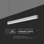 40W(3590Lm) LED Linjär armatur, pendel, vit, V-TAC SAMSUNG, dimbar, garanti 5 år, neutralvit 4000K