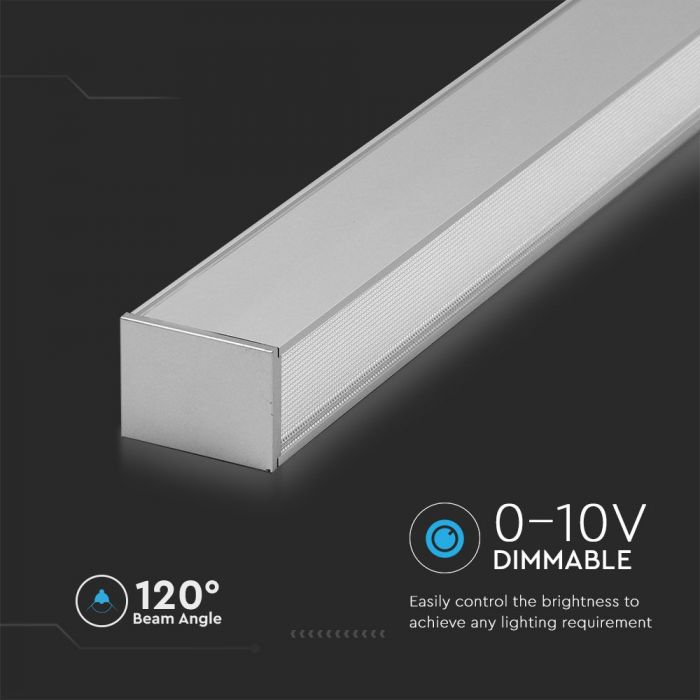40W(3590Lm) LED Linjär armatur, pendel, vit, V-TAC SAMSUNG, dimbar, garanti 5 år, neutralvit 4000K