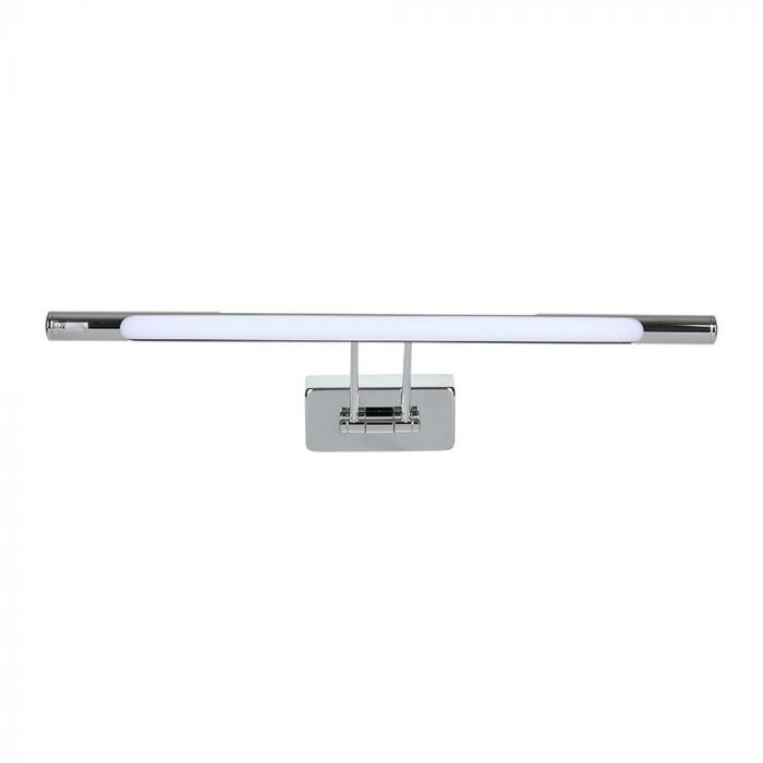 8W(580Lm) LED Sienas gaismeklis 50cm, hromēts metāls, V-TAC, IP20, neitrāli balta gaisma 4000K