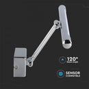 8W(550Lm) LED Wall lamp 50cm, chromed metal, V-TAC, IP20, warm white light 3000K