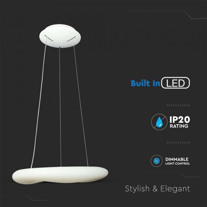 38W(3900Lm) LED-armatur, rund, ljusskiftande, V-TAC, dimbar