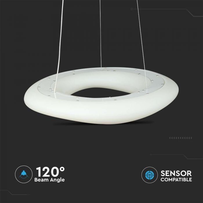 38W(3900Lm) LED-armatur, rund, ljusskiftande, V-TAC, dimbar