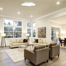 22W (2150Lm) LED V-TAC design rund kupolarmatur med fjärrkontroll, 3IN1, V-TAC, vit, fyrkantig, IP20, dimbar, 3 års garanti