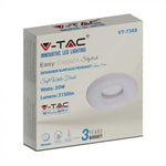 22W (2150Lm) LED V-TAC design round dome light with remote control, 3IN1, V-TAC, white, square, IP20, dimmable, warranty 3 years