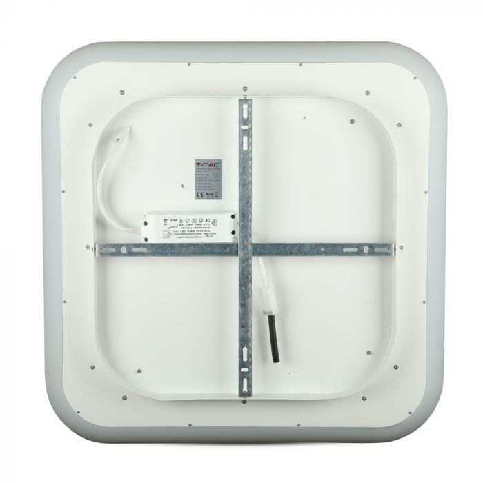 40W (4000Lm) LED V-TAC design square dome light with remote control, 3IN1, V-TAC, white, square, IP20, dimmable, warranty 3 years