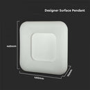 25W (2500Lm) LED V-TAC design square dome light with remote control, 3IN1, V-TAC, white, square, IP20, dimmable, warranty 3 years