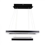 113W (6300Lm) LED-pendelarmatur med 2 ringar, V-TAC, dimbar, varmvitt ljus 3000K