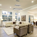 113W (6300Lm) LED pendant light with 2 rings, V-TAC, dimmable, 600x1200mm, warm white light 3000K