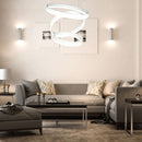 Дизайнерская светодиодная люстра 86W(4550Lm), V-TAC, IP20, 3 кольца, белый, теплый белый 3000K