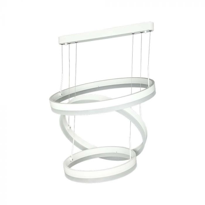 Дизайнерская светодиодная люстра 86W(4550Lm), V-TAC, IP20, 3 кольца, белый, теплый белый 3000K