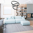 _Piegāde 10 dienas_86W(4550Lm) LED dizaina lustra, V-TAC, IP20, 3 riņķi, melna, 600x1200mm, silti balta gaaisma 3000K