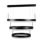 Светильник LED-дизайна мощностью 86 Вт (4550 лм), V-TAC, IP20, 3 ряда, черный, 600 × 1200 мм, теплый белый свет 3000 К
