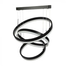 _Piegāde 10 dienas_86W(4550Lm) LED dizaina lustra, V-TAC, IP20, 3 riņķi, melna, 600x1200mm, silti balta gaaisma 3000K