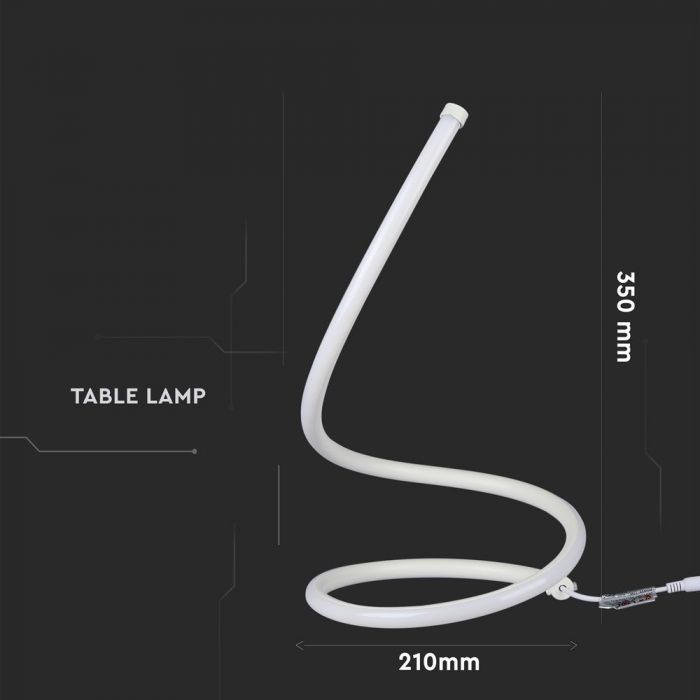 20W(1840Lm) LED dizaina galda lampa, V-TAC, IP20, balta, silti balta gaisma 3000K