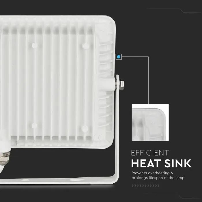 Светодиодный прожектор V-TAC SAMSUNG 30W(2340Lm), IP65, гарантия 5 лет, белый, нейтральный белый 4000K