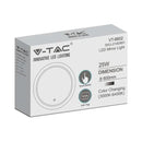 25W(85Lm) Vannitoa peegel integreeritud LED valgustiga, V-TAC, ümmargune, kroomitud, puutetundliku lülitiga, 600x35mm IP44, pimestusvastase pinnaga, 3in1