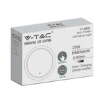 25W(85Lm) Bathroom mirror with integrated LED luminaire, V-TAC, round, chrome-plated, with touch switch, 600x35mm IP44, with anti-glare surface, 3in1