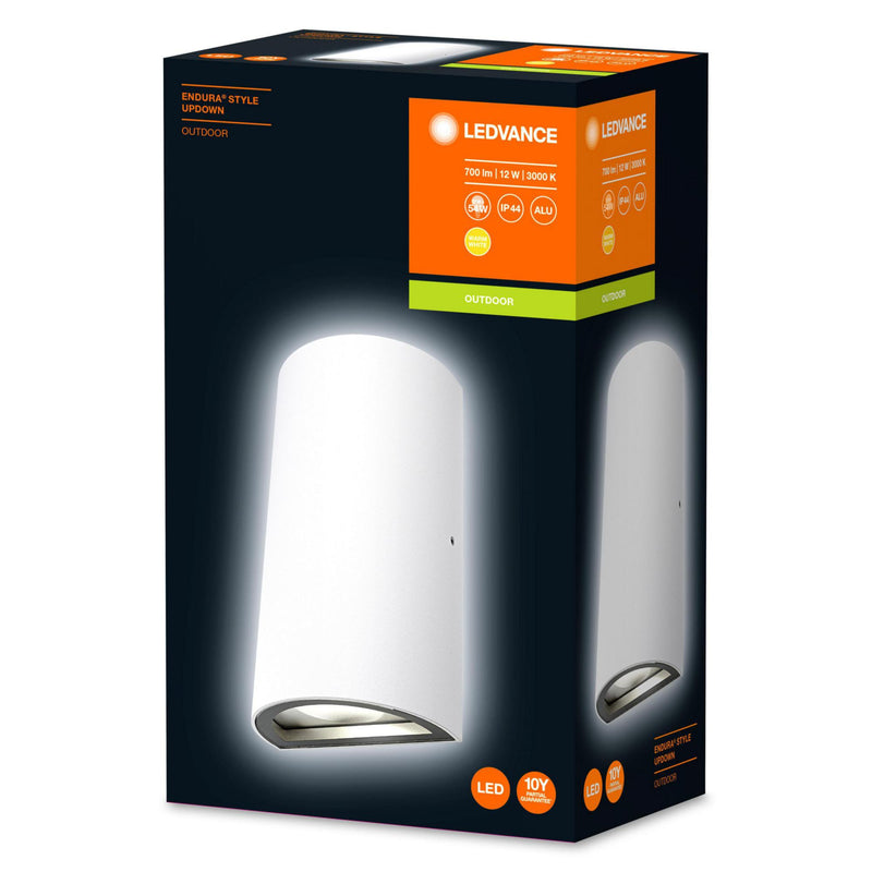 11.5W(700Lm) LEDVANCE LED Fasādes gaismeklis, IP44, balts, garantija 5 gadi, silti balta gaisma 3000K