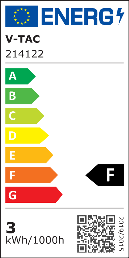 E14 3.7W(320Lm) LED Spuldze, sveces forma, V-TAC, IP20, auksti balta gaisma 6500K