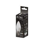 Светодиодная лампа E14 3,7 Вт (320 лм), форма свечи, V-TAC, IP20, теплый белый свет 3000K