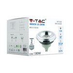 AR111 12W(1117Lm) LED-lampa, V-TAC, GU10, IP20, kallvit 6400K